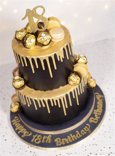 Black Gold Drip Cake Cakey Goodness In Golden Birthday Cakes