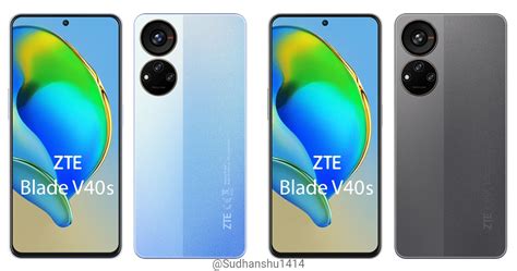 ZTE Blade V40s Renders Leaked Full Specs And Prices Tipped