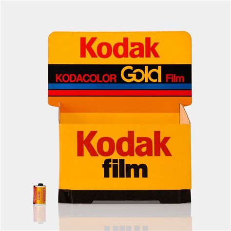 Kodak Kodacolor Gold Cardboard Countertop Display Box Kodak Kodak