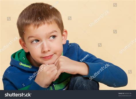 Young Cute Boy 10 Years Old Isolated Thinking About Ending Childhood