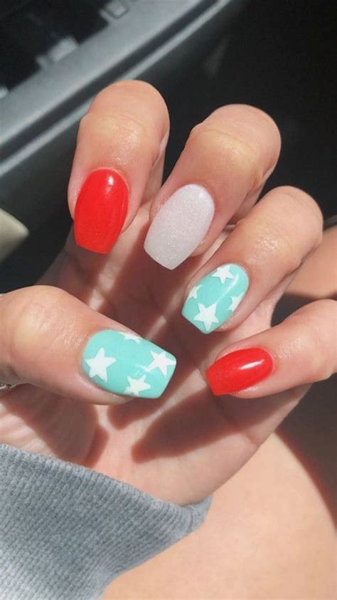 35 Patriotic Nail Designs To Show Off Your Red White And Blue In 2022 Patriotic Nails Design