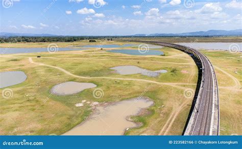 Aerial Unseen View of Railroad Tracks of Floating Train Bridge Stock Photo - Image of famous ...