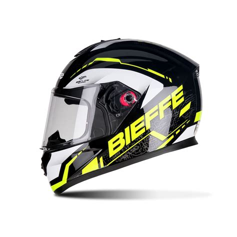 Capacete Bieffe B Naked Preto E Amarelo Sbs Motos