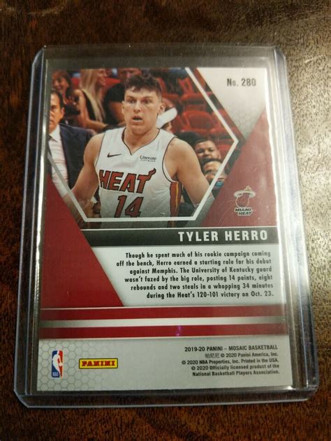 Panini Prizm Mosaic Tyler Herro Rc Nba Debut Miami Heat