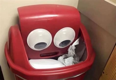 Trash Can Googly Eyes Blank Template Imgflip