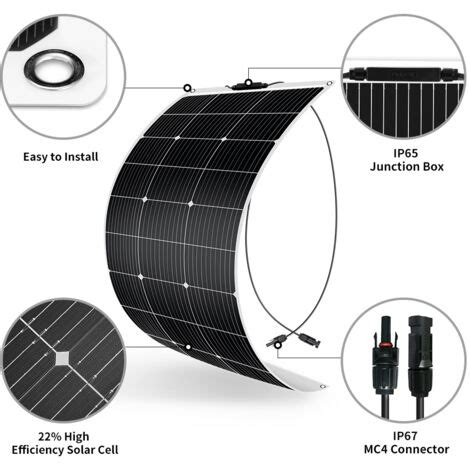 Dokio Kit De Panneau Solaire 200W Panneau Solaire Monocristallin Semi