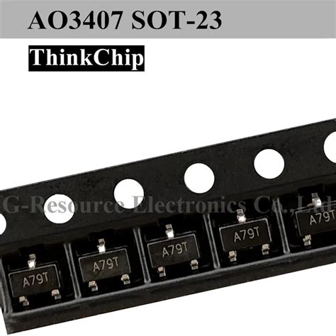 Transistor Mosfet SMD de 3407 canales, AO3407 A79T SOT-23, 50 unidades