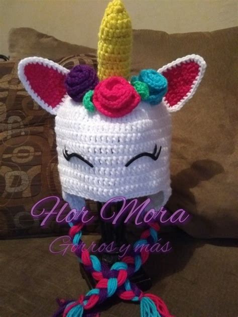 Unicornio Crochet Hat Gorros Crochet Croch Personaje Ni O