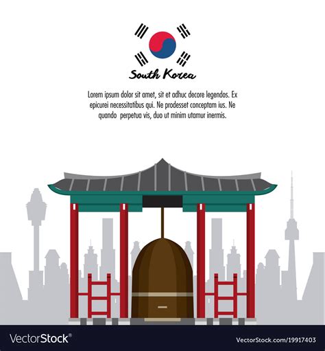 South Korea Infographic Royalty Free Vector Image