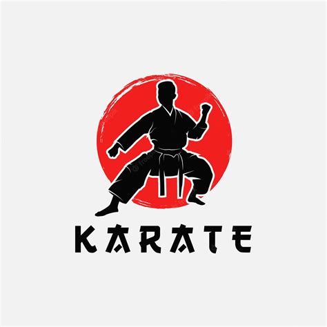 Ilustración De Vector De Logotipo De Silueta De Artes Marciales Palabra