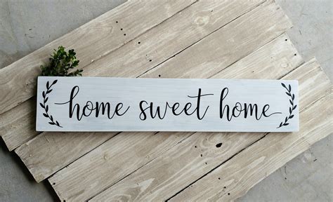 Home Sweet Home Sign Housewarming T Farmhouse Sign Etsy House