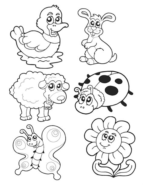 Spring Animals Coloring Pages