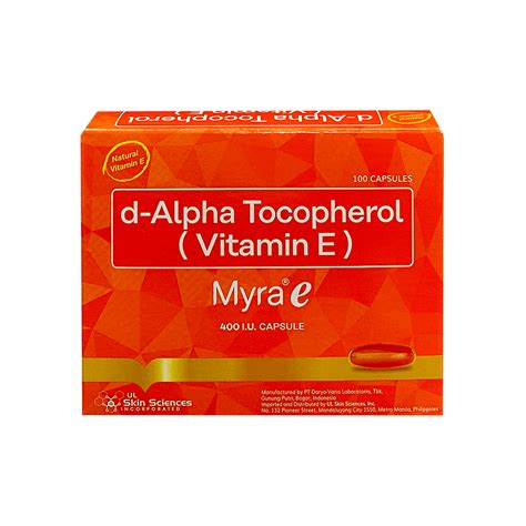 Myra E Vitamin E 400iu Capsule 20s Price In The Philippines Medsgo