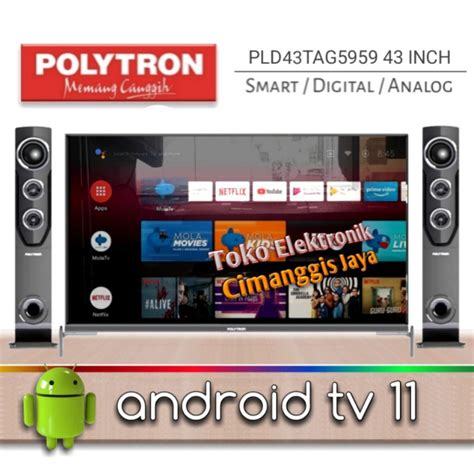 Jual Android Smart Tv Led Polytron Inch Cinemax Pld Ta Dan