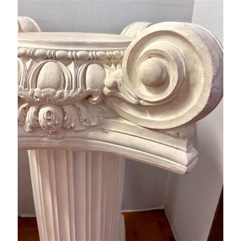 Vintage Neoclassical Columns Plaster Pedestals Side Tables Pair Chairish