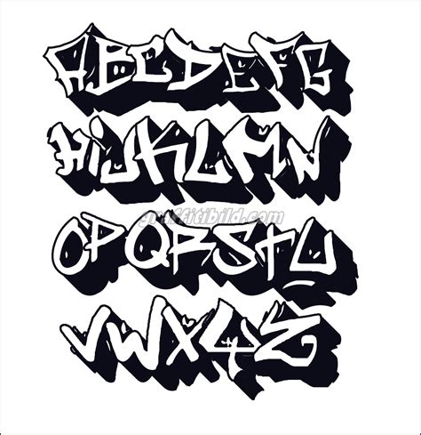 10 Coole Graffiti Abc Buchstaben Ausdrucken Kostenlos Graffiti
