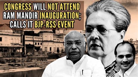 Congress Declines Ram Mandir Invitation Calls It Rss Bjp Event