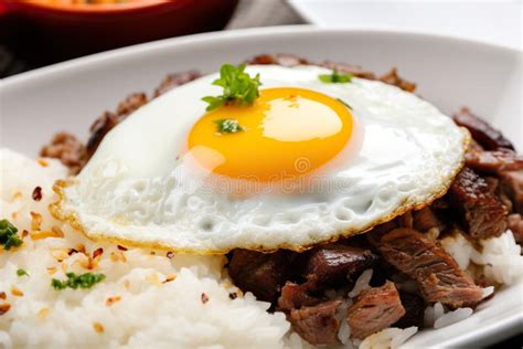 Tapsilog - a Breakfast Dish of Beef, Garlic Rice, Fried Egg, Generative ...