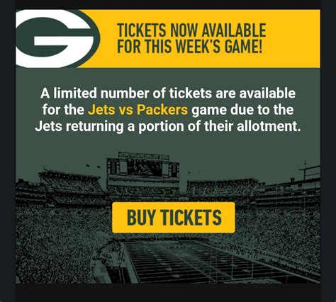 Tickets available from the Packers : r/GreenBayPackers