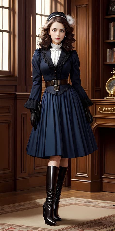 From Victorian Elegance To Crazy Steampunk 015A Lady Wearing Suits In