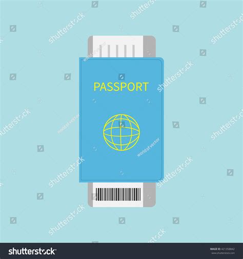 Passport Air Boarding Pass Ticket Icon Stock Illustration 421358842 Shutterstock