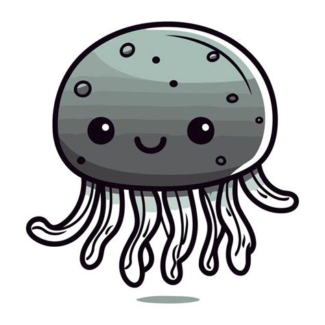 Premium Vector Cute Jellyfish Cartoon Mascot Character Vector