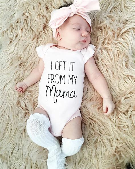 Summer Newborn Infant Baby Girls Bodysuit Letter Print Bodysuits