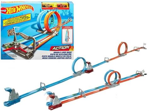 HOT WHEELS TOR WYŚCIGOWY 2W1 ZESTAW PODWÓJNA PĘTLA 4 METRY 2 AUTA GFH85 Ulubiony bohater Hot