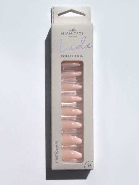 MIAMITATS NUDE Накладные ногти длинные с дизайном Marshmallow формы миндаль купить на OZON по