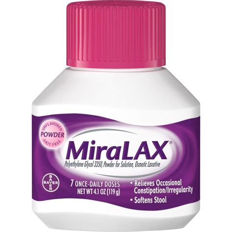 Miralax Laxative Powder For Gentle Constipation Relief 7 Doses