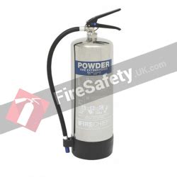 Firechief Elite Polished 6Kg ABC Dry Powder Fire Extinguisher 100 1326