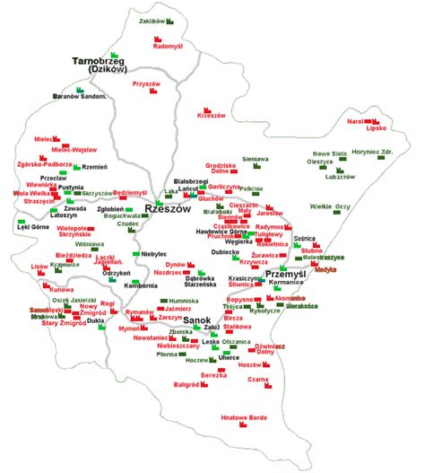 Spis Zamk W I Mapa Woj Podkarpackie Polskie Zamki I Dwory Obronne