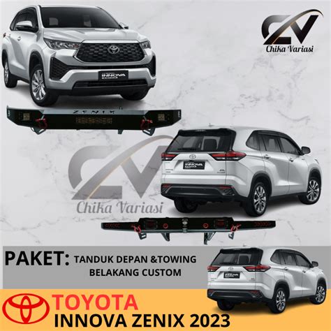 Jual Paket Tanduk Depan Towing Belakang Toyota Innova Zenix 2023 Custom