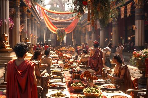 Premium Photo Luxurious Ancient Roman Banquet