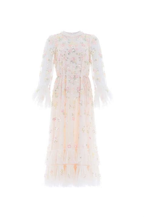 Sequin Bloom Gloss Ballerina Dress Champagne Needle And Thread