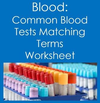 Blood Common Blood Tests Matching Terms Health Sciences Nursing Lab