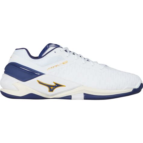 Mizuno Wave Stealth Neo M Inomhusskor White Blue Ribbon Mp Gold K P