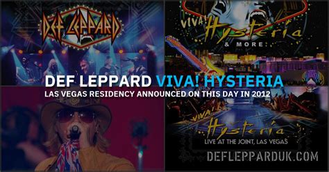 11 Years Ago DEF LEPPARD S Las Vegas VIVA HYSTERIA Residency Announced