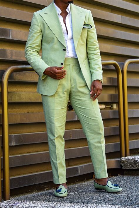 Men Mint Green Custom Made Business Formal Fashion Luxury Etsy