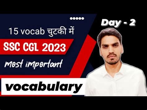 Most Important Vocab Series Day2 SSC CGL 2023 Ssccgl Youtube