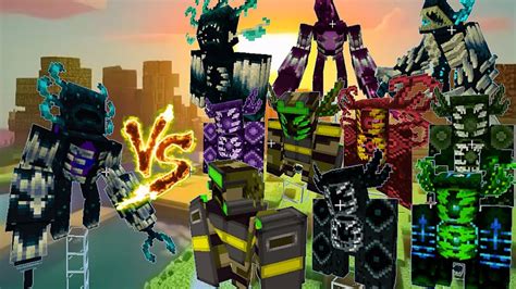 Mutant Warden V1 Vs Wardens Plus And Other Wardens Minecraft Mob