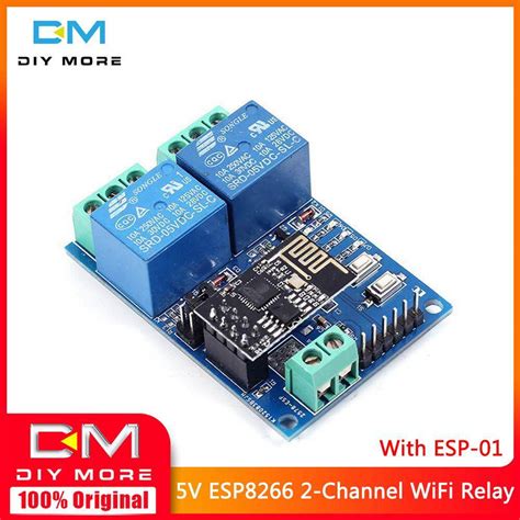 Diymore 5V ESP8266 ESP 01 2 Channel WiFi Relay Module 2 Channel Relay