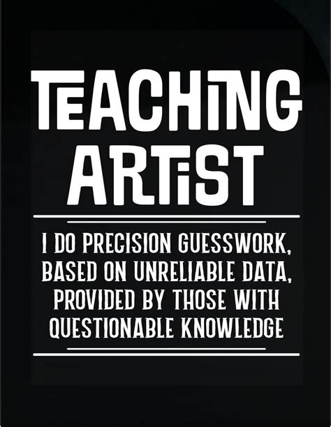 Teaching Artist I Do Precision Guesswork Sticker Tools