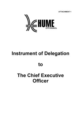 Fillable Online Hume Vic Gov Amended Delegations Attachment1pdf Hume