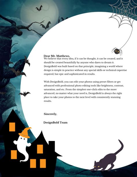 Halloween Letter Template