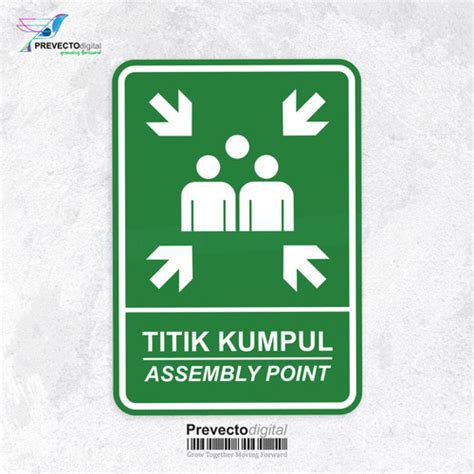 Jual Stiker Safety Sign K Titik Kumpul Darurat Assembly Point Sticker