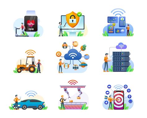 Premium Vector | Internet Of Things Illustration Collection