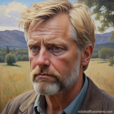 Midlife Portrait With Metaphysical Landscape Stable Diffusion Online