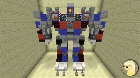 Minecraft How To Build Transformers Optimus Prime Robot Mode