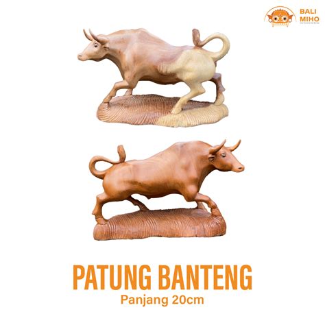 Jual Patung Banteng Cm Patung Kerbau Kayu Patung Binatang